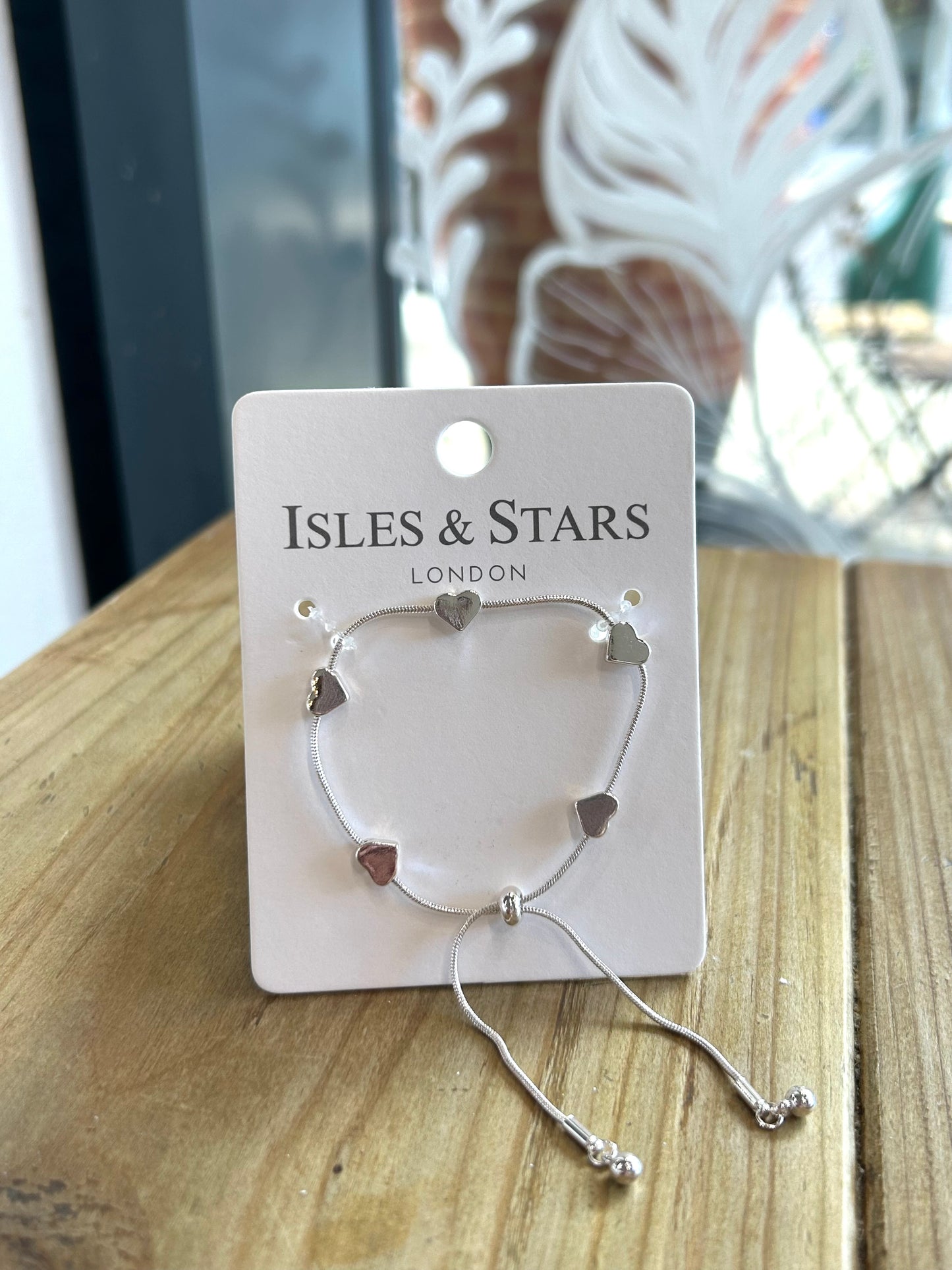 Heart Slider Bracelet - Silver