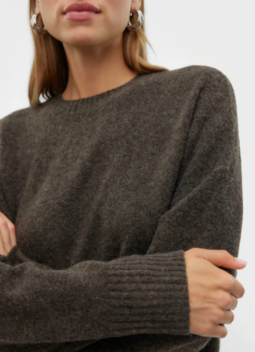 BOOM LS O-NECK PULLOVER - Chocolate