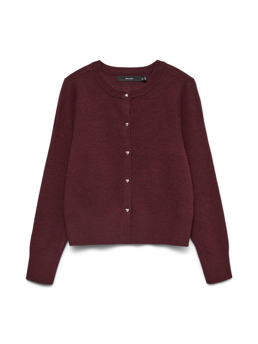 KACY LS O-NECK CARDIGAN - Winetasting