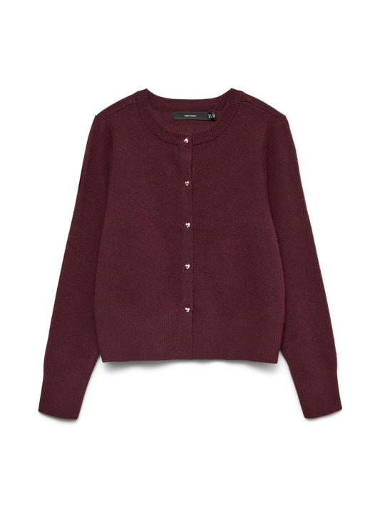 KACY LS O-NECK CARDIGAN - Winetasting