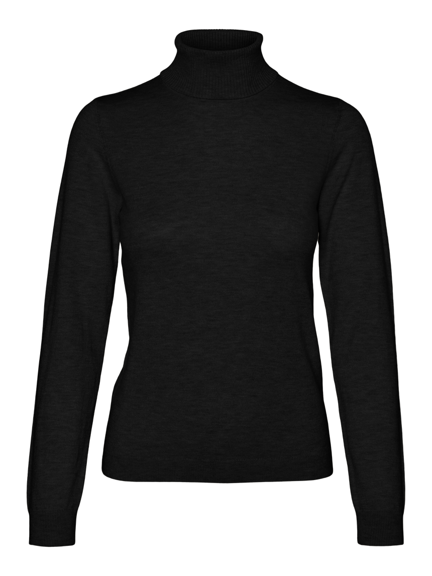 IRIS LS ROLLNECK PULLOVER - Black