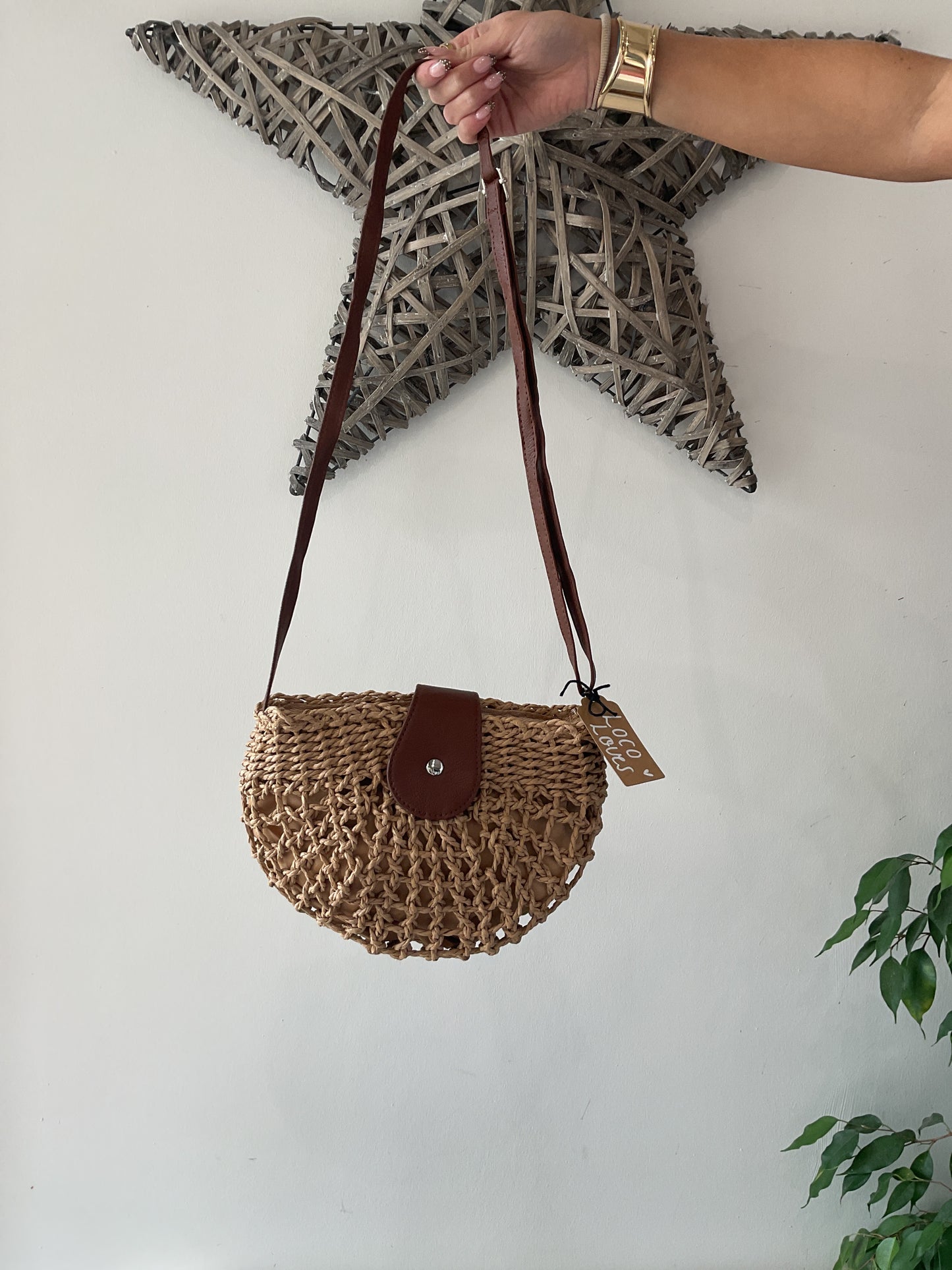 HALF MOON RATTAN BAG
