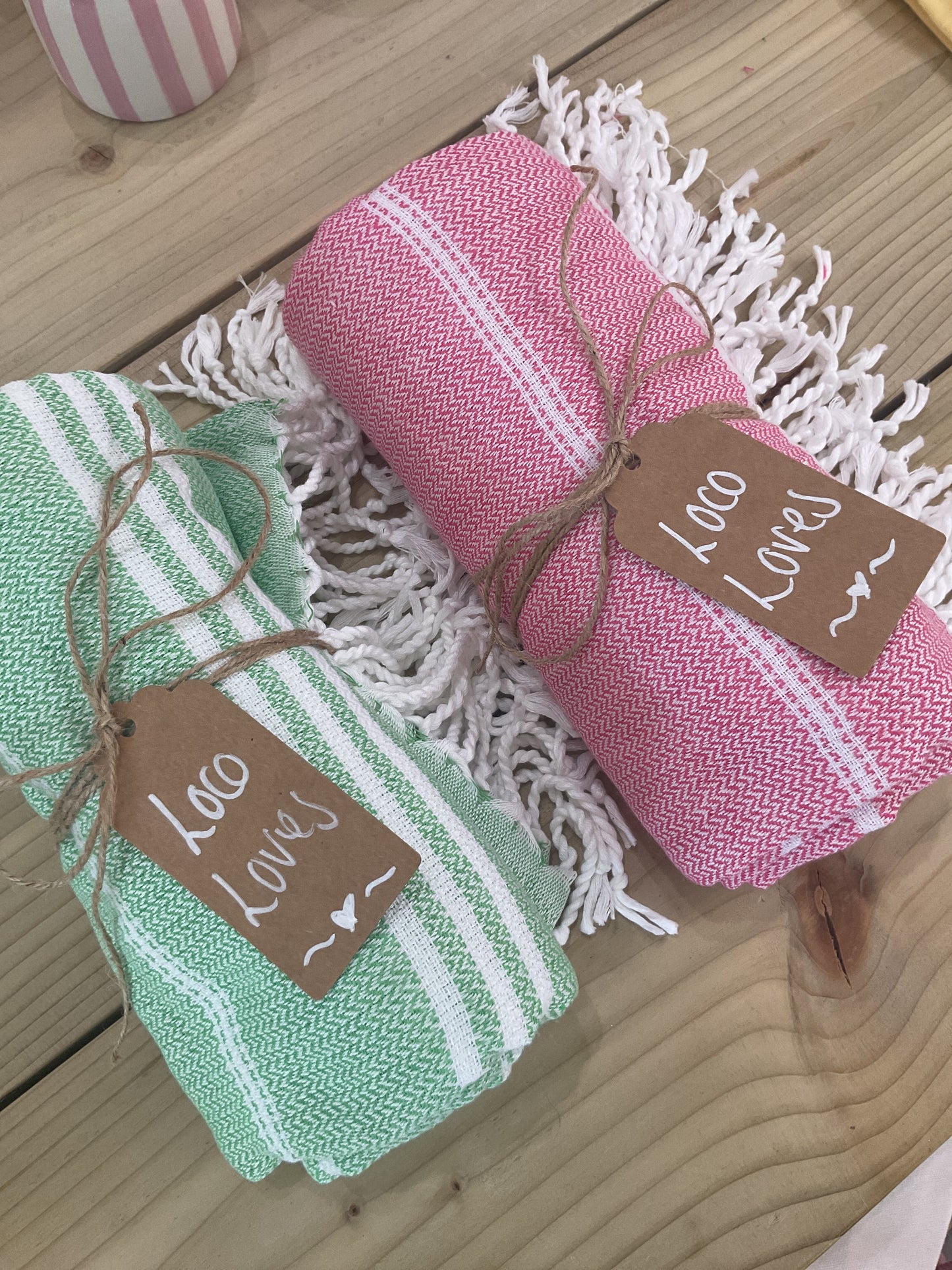 Cotton Turkish Towel / Blanket - Magenta