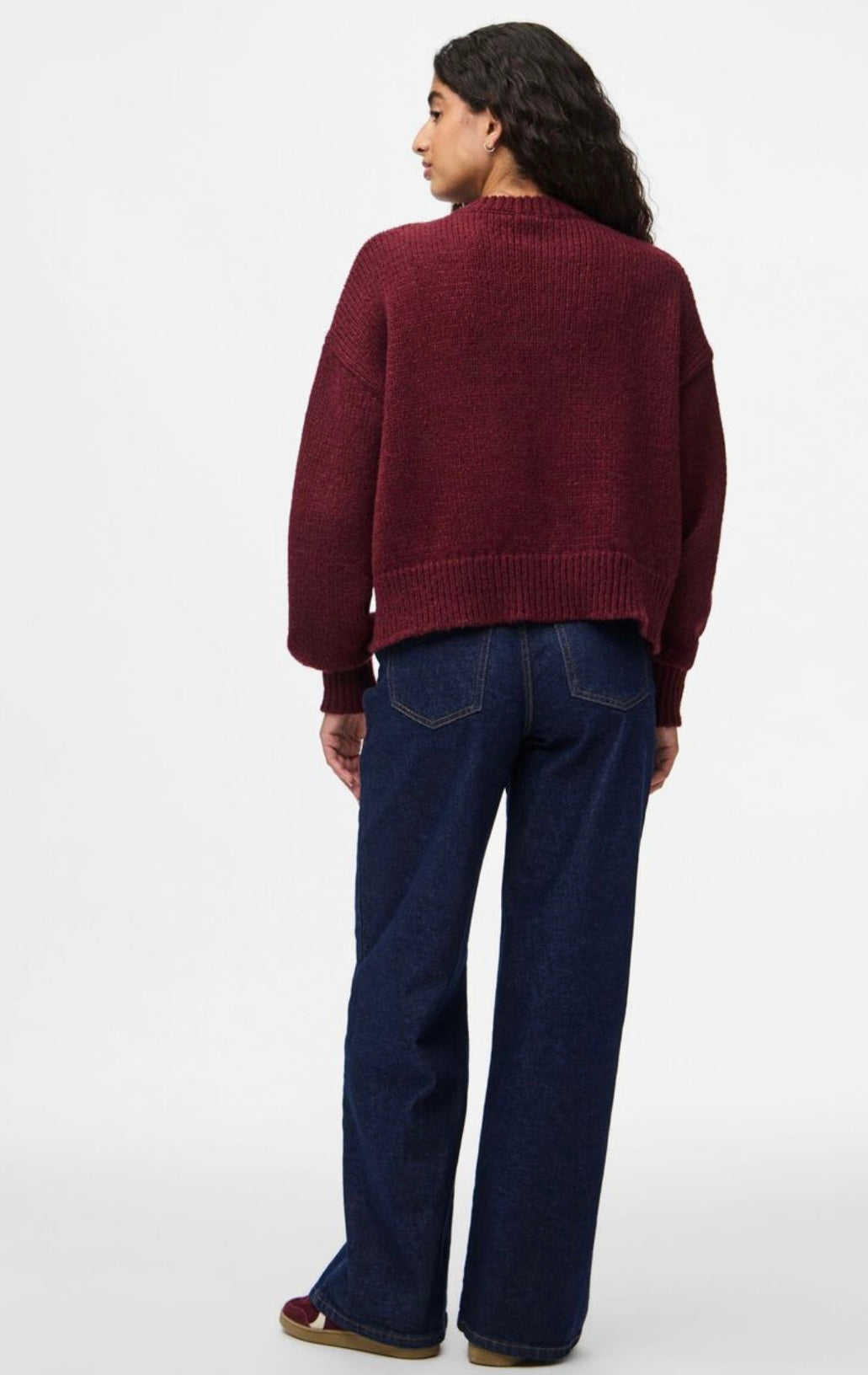 JELENA LS O-NECK KNIT CARDIGAN - Tawny Port