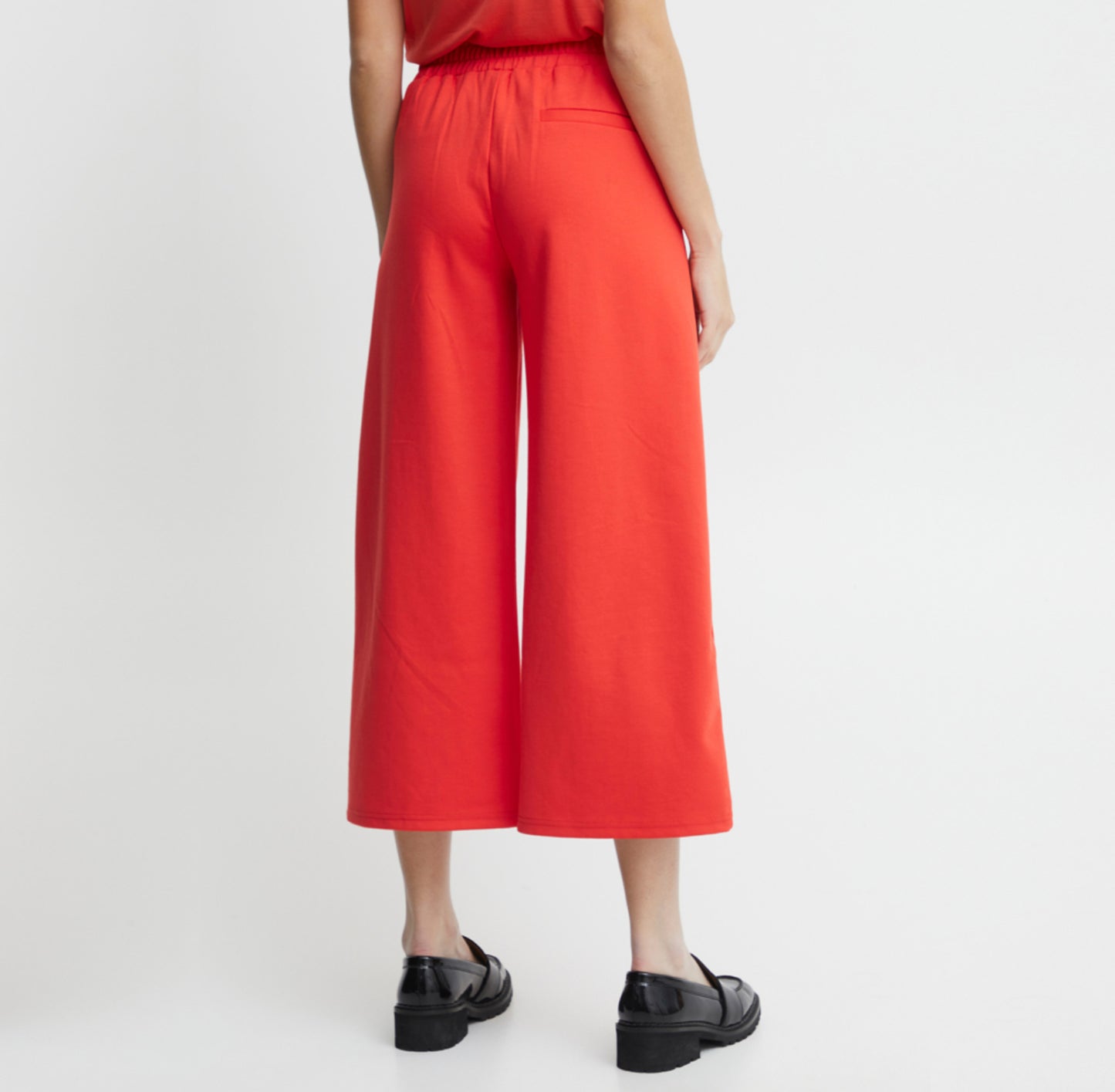 KATE WIDE LEG CROP TROUSER - Tango