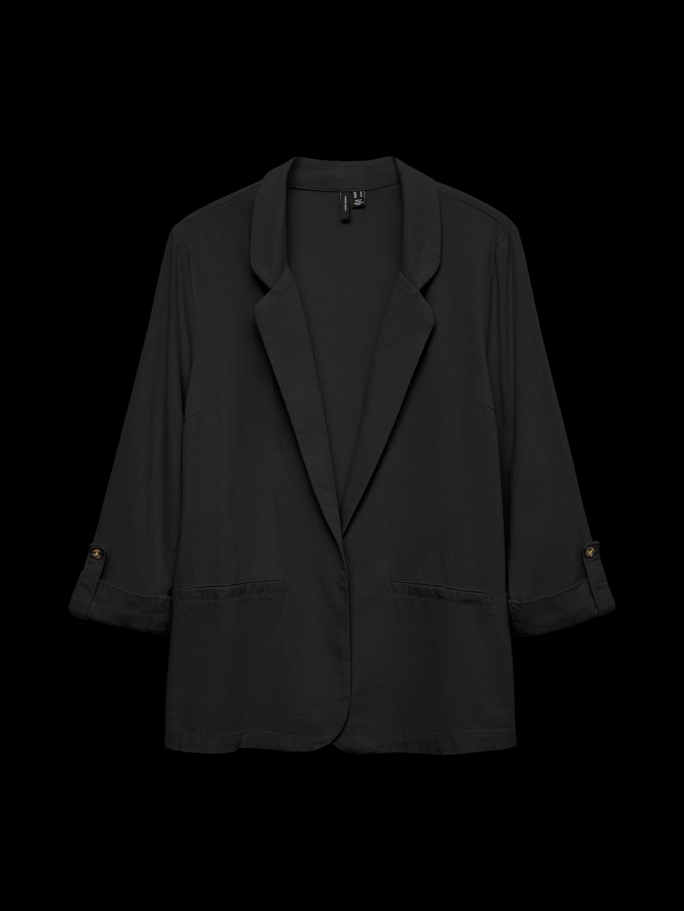 JESMILO 3/4 LOOSE BLAZER - Black