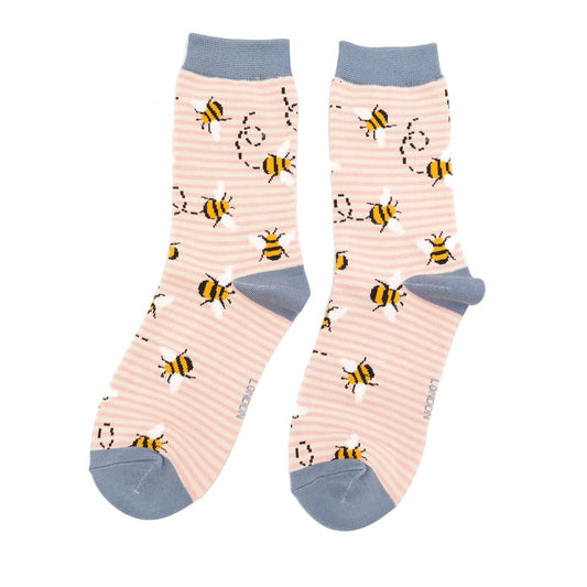 Bamboo Socks - Pink Bumble Bee