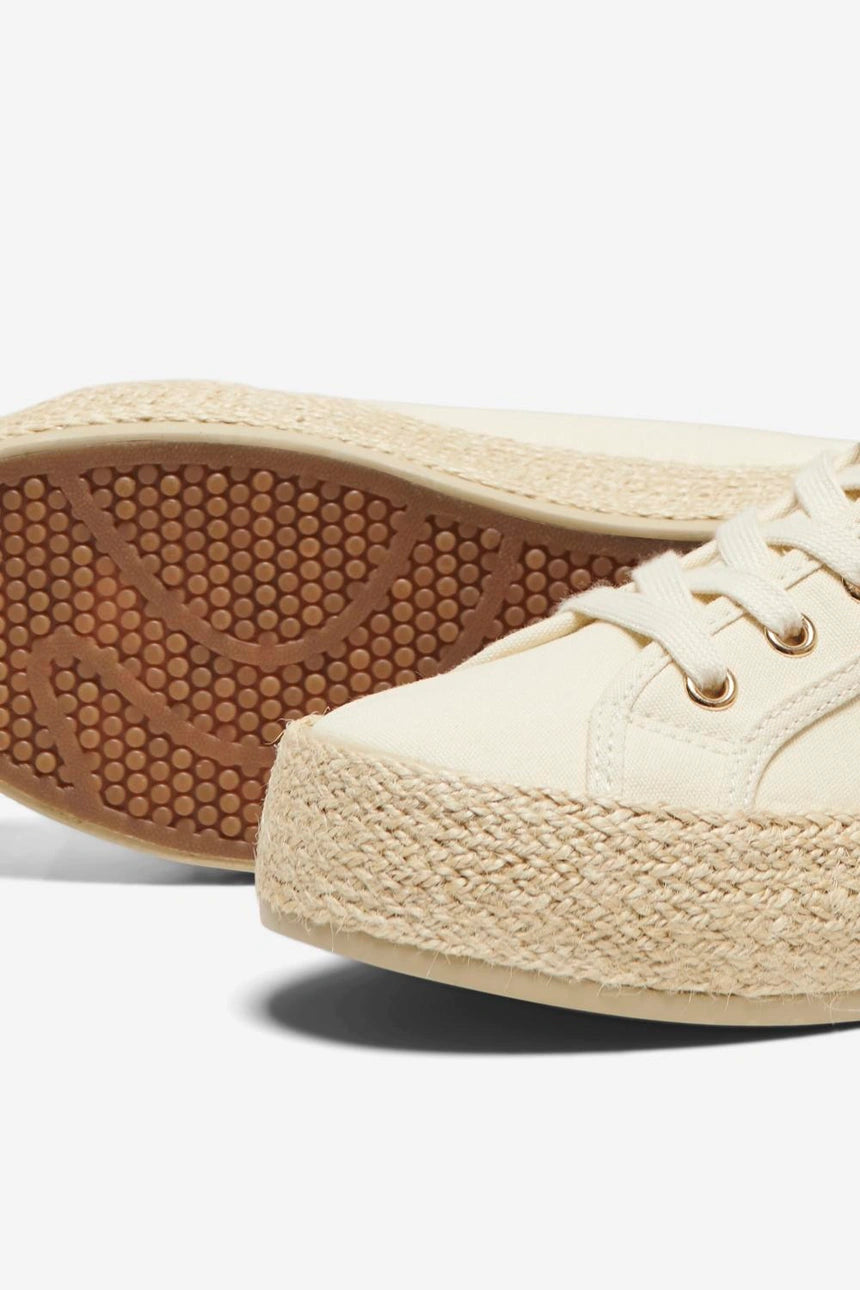 IDA 1 LACE UP ESPADRILLE SNEAKER - Creme