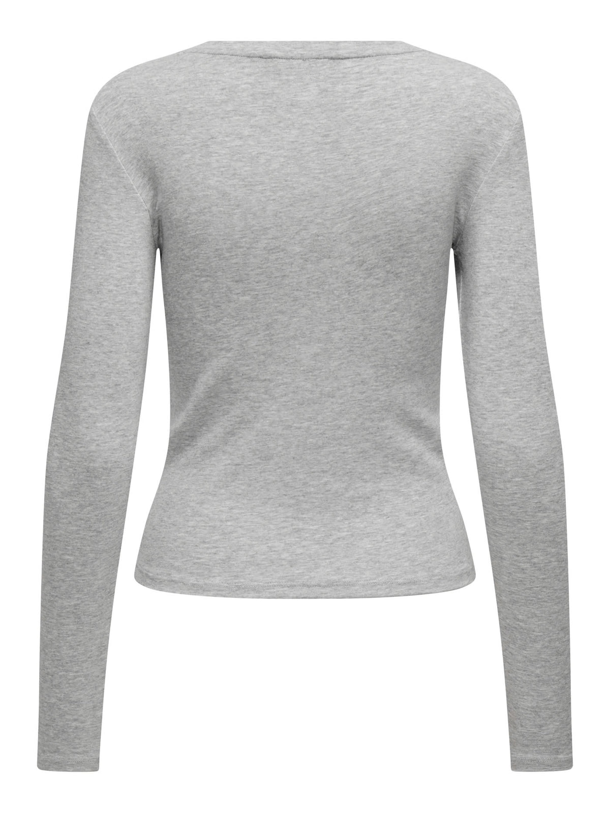 RILEY O-NECK L/S TOP JRS - Light Grey Melange