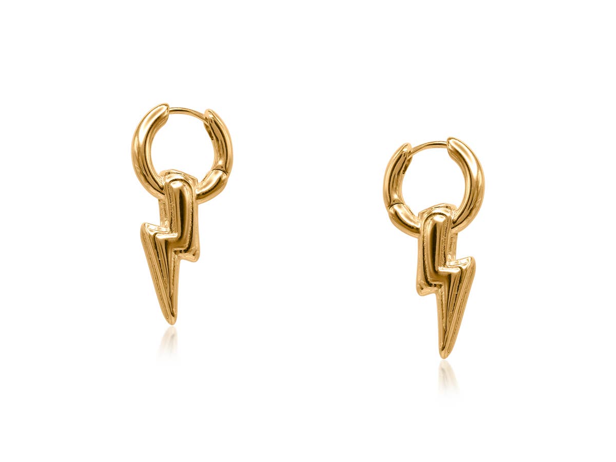 SYMBOLS OF POWER THUNDERBOLT PETITE EARRINGS: GOLD