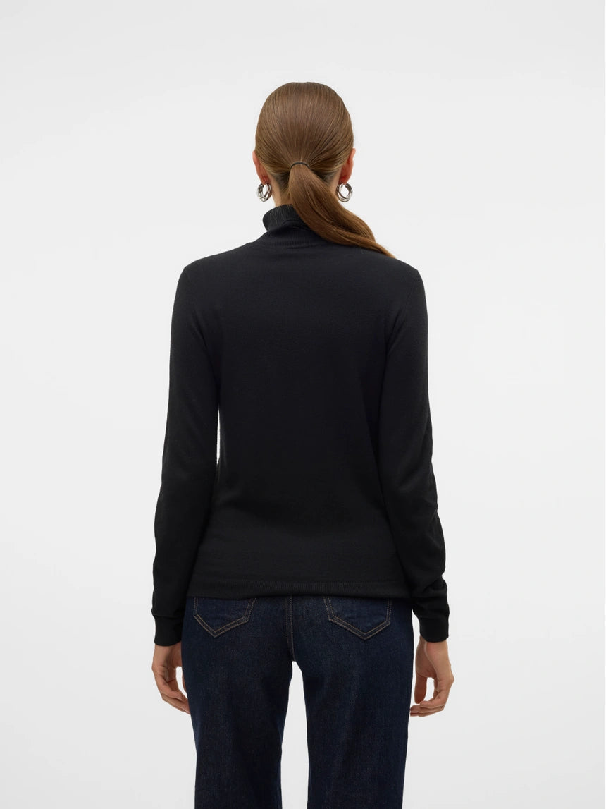 IRIS LS ROLLNECK PULLOVER - Black