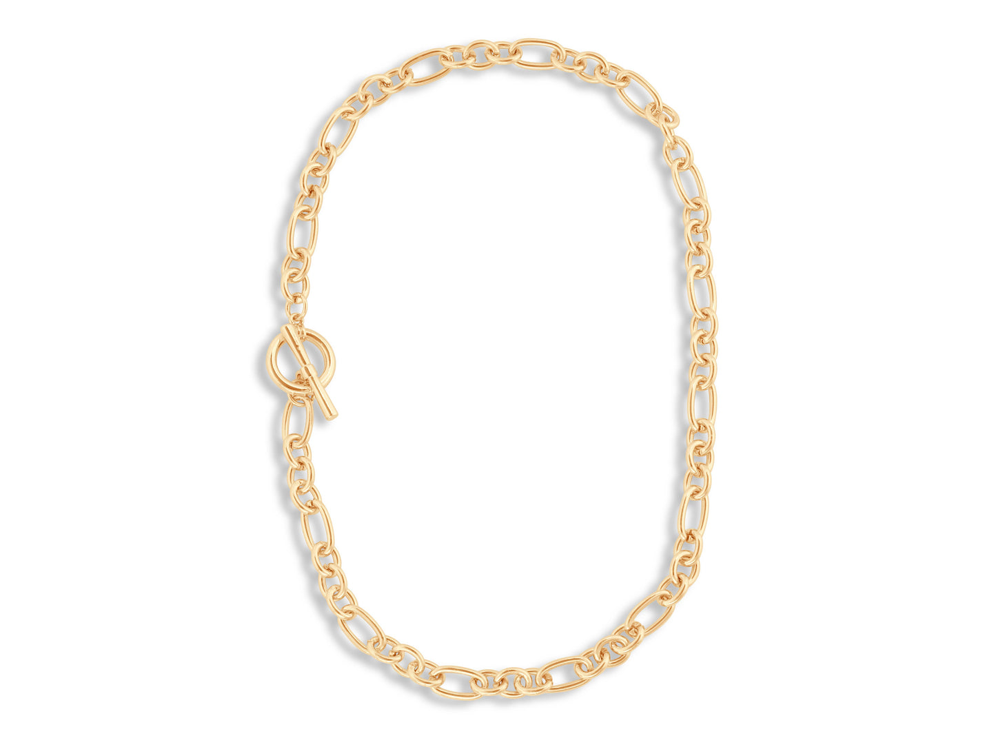 Maude Curb Chain T-bar Necklace: GOLD