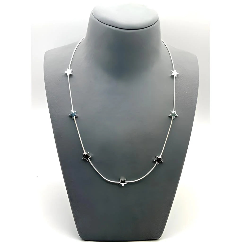 Star Chain Necklace - Silver