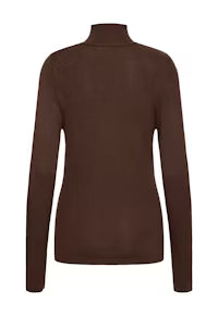 MAFA ROLLNECK KNIT TOP - Coffee Bean