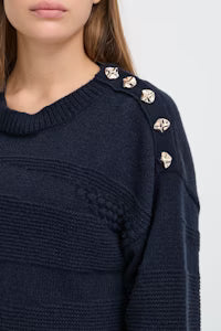ASTRA DETAIL KNIT - Navy