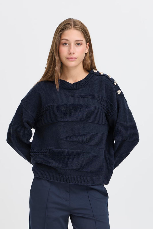ASTRA DETAIL KNIT - Navy