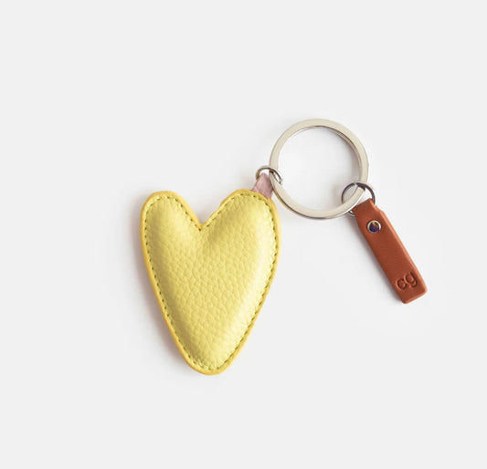Heart Keyring - Pear Green