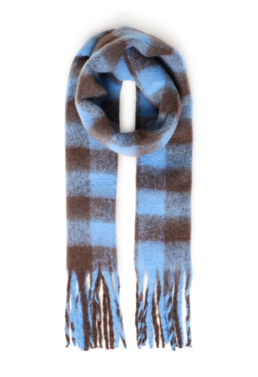 AMANUELLA SCARF - Blue/Brown Check