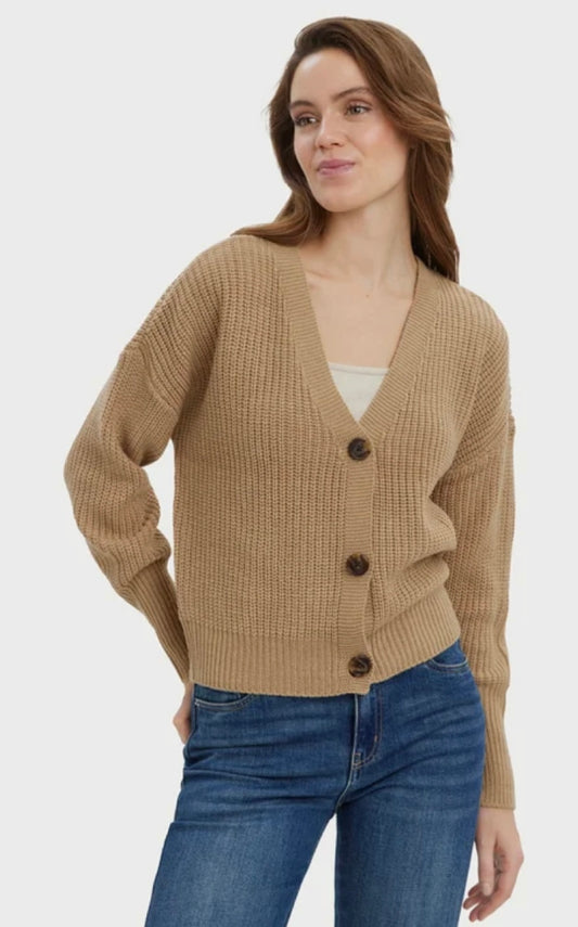 LEA LS V-NECK CUFF CARDIGAN - Nomad