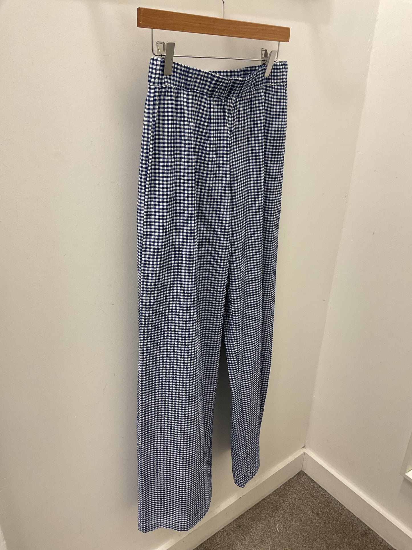 IHJILMA PANTS - Blue / White Check