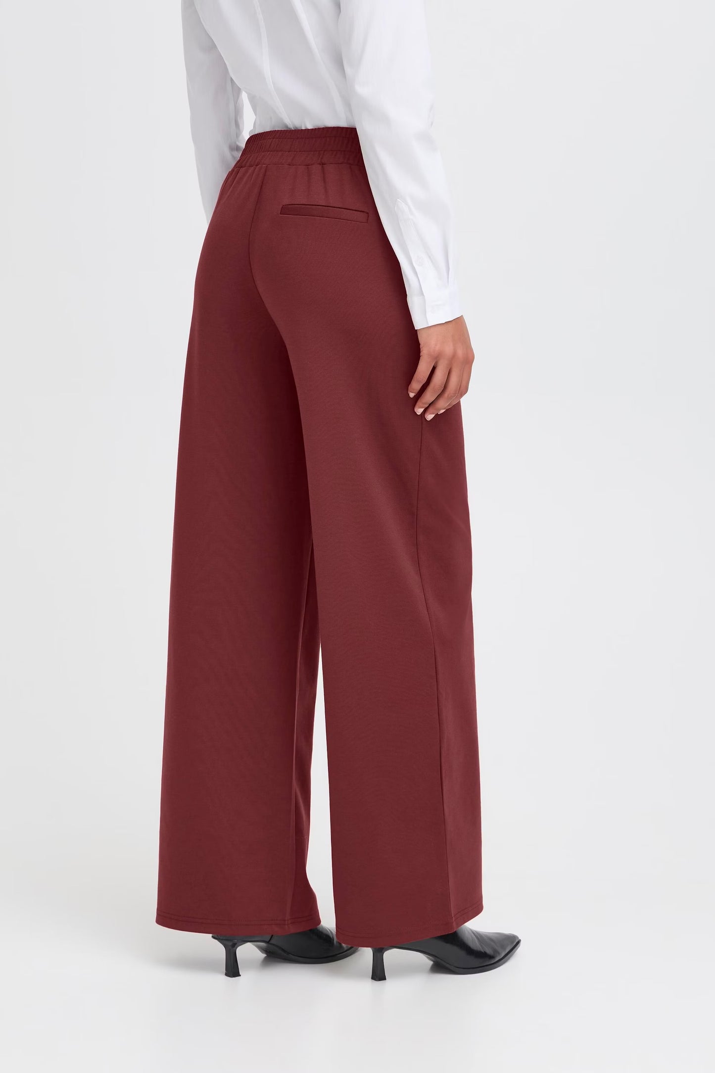 KATE SUS LONG WIDE TROUSERS - Biking Red