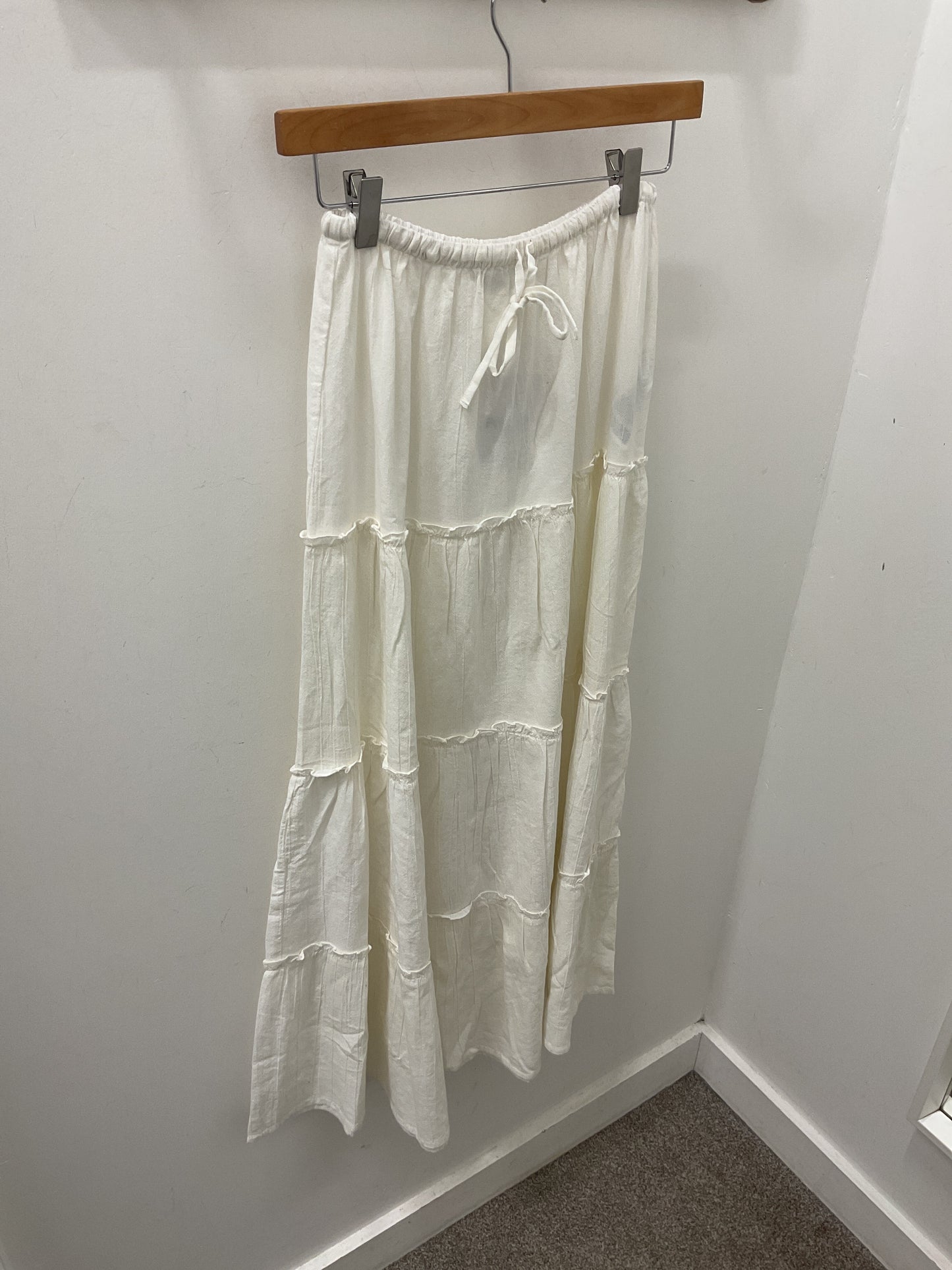 KIANA ANKLE SKIRT - Cloud Dancer