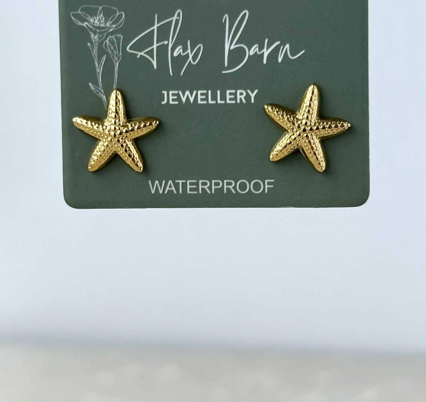 Tarnish Resistant Starfish Studs