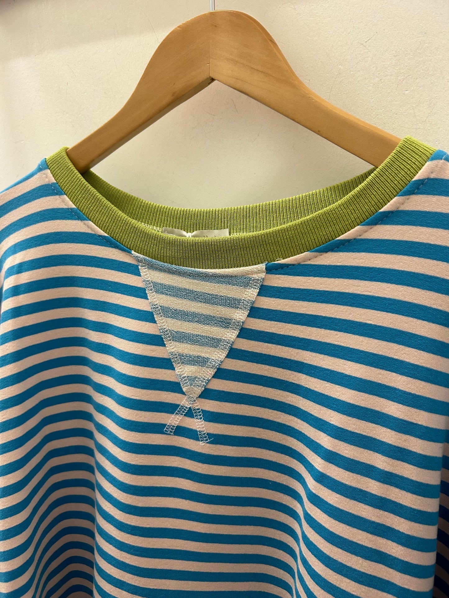 Contrast Trim Stripe Long Sleeve - Green / Blue