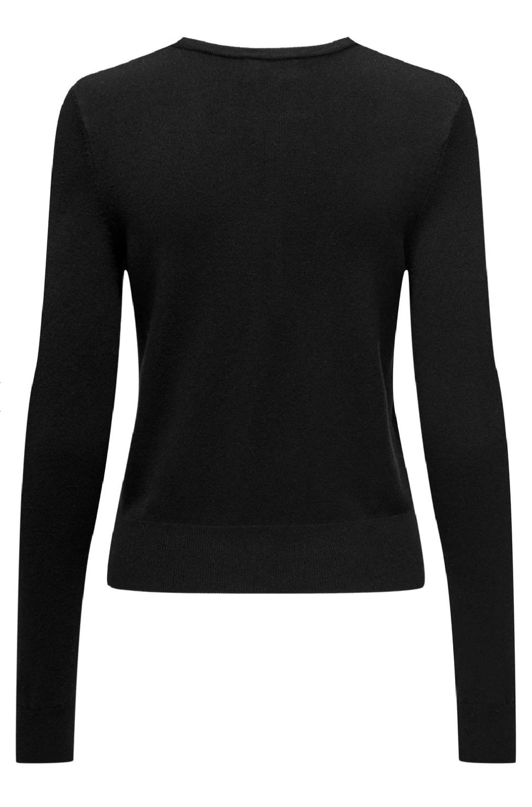 VENICE L/S O-NECK PULLOVER KNIT - Black