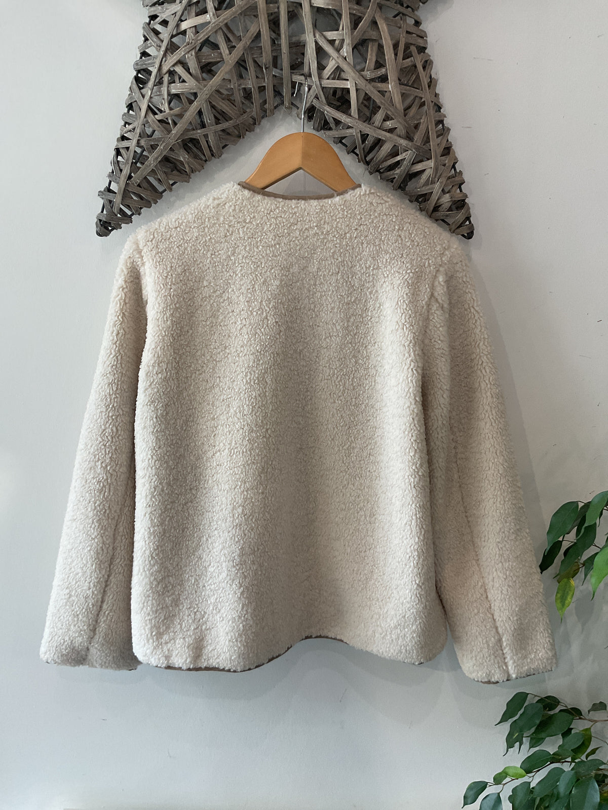 FRANCESSCA TEDDY JACKET - Oatmeal