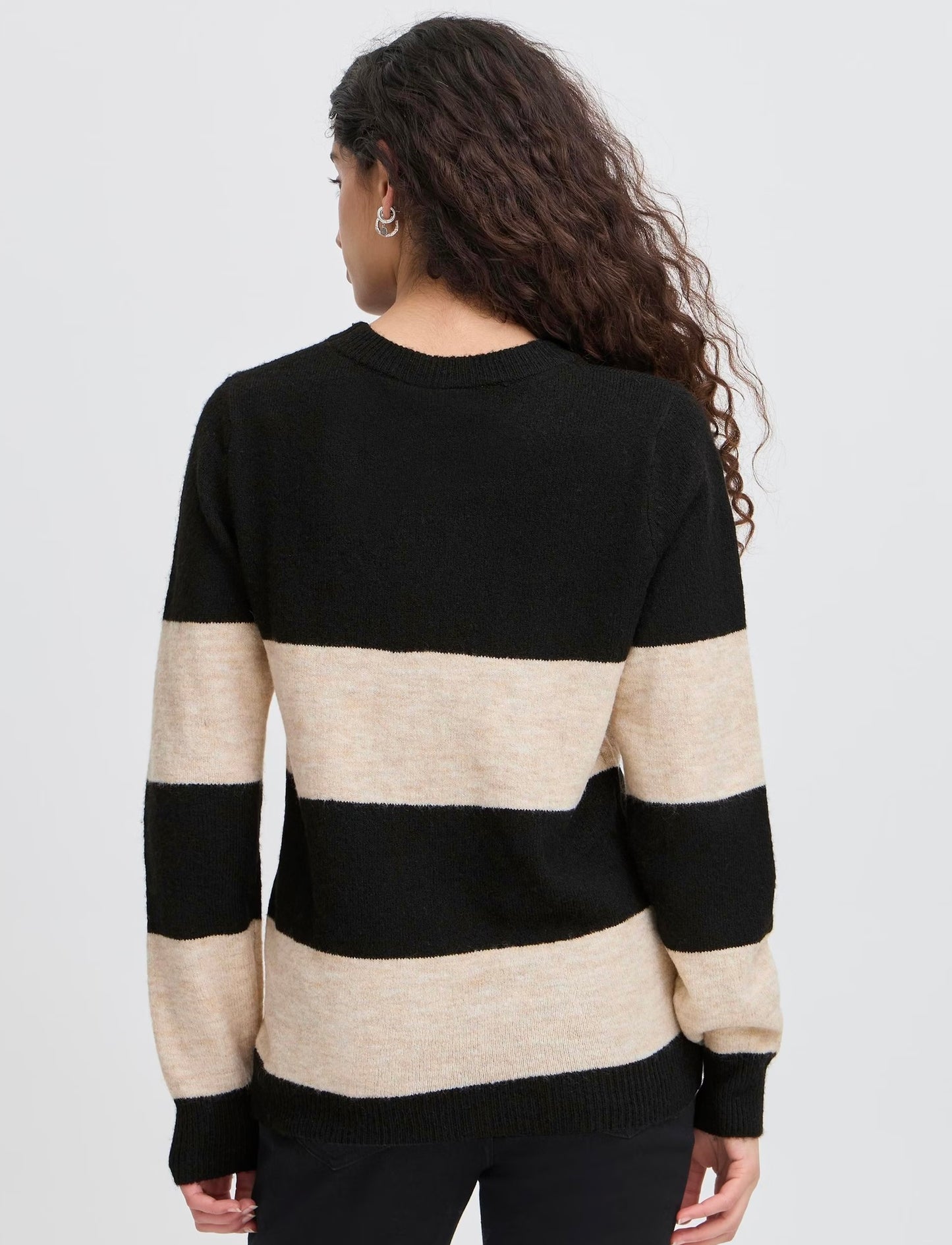 EDEEN LS KNIT - Meteorite Stripe