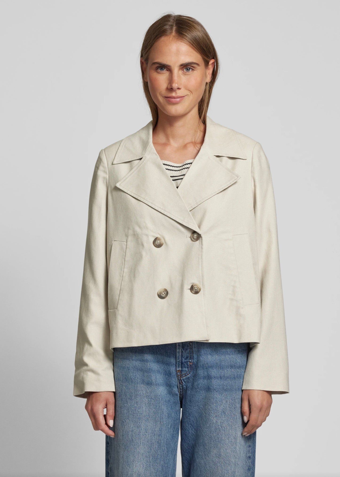 EMMAMIA SHORT TRENCHCOAT - Silver Lining