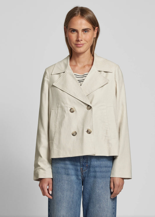 EMMAMIA SHORT TRENCHCOAT - Silver Lining