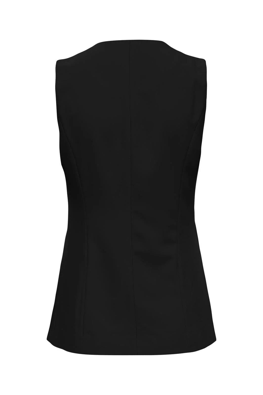 MALENA LIFE S/L LONG WAISTCOAT TLR - Black