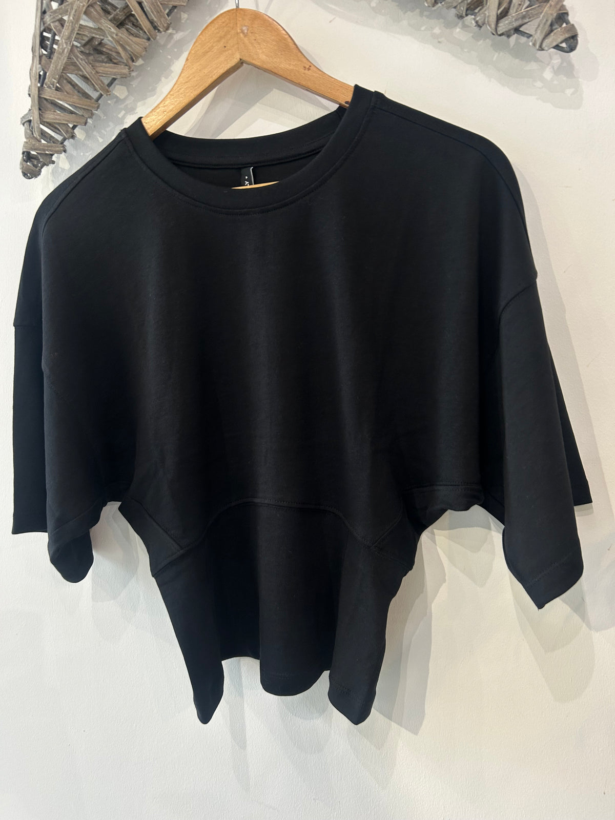 LUMI SS CORSET CUT TOP - Black