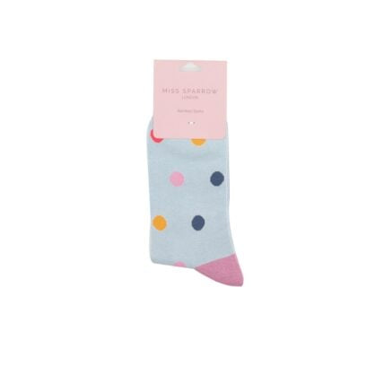 Bamboo Socks - Blue Polka Dot