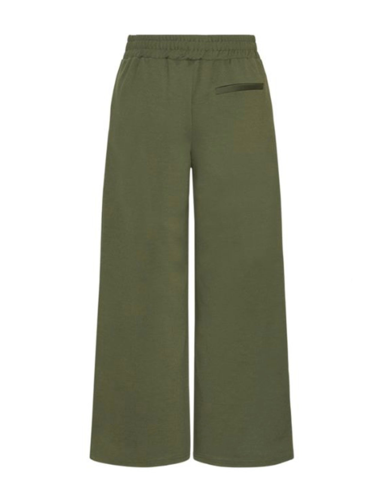 KATE CROP WIDE LEG TROUSER - Rifle Green
