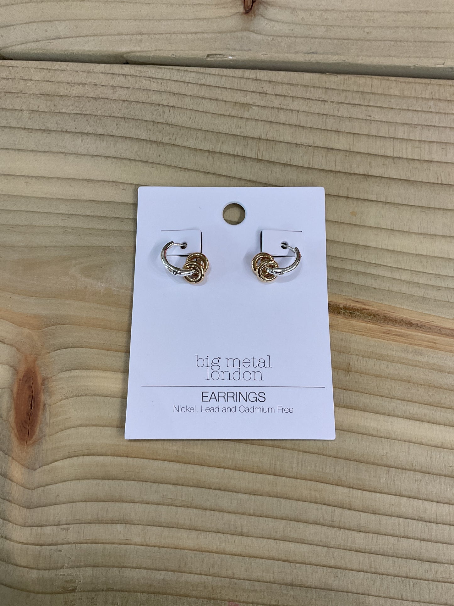 Two tone hoop earrings