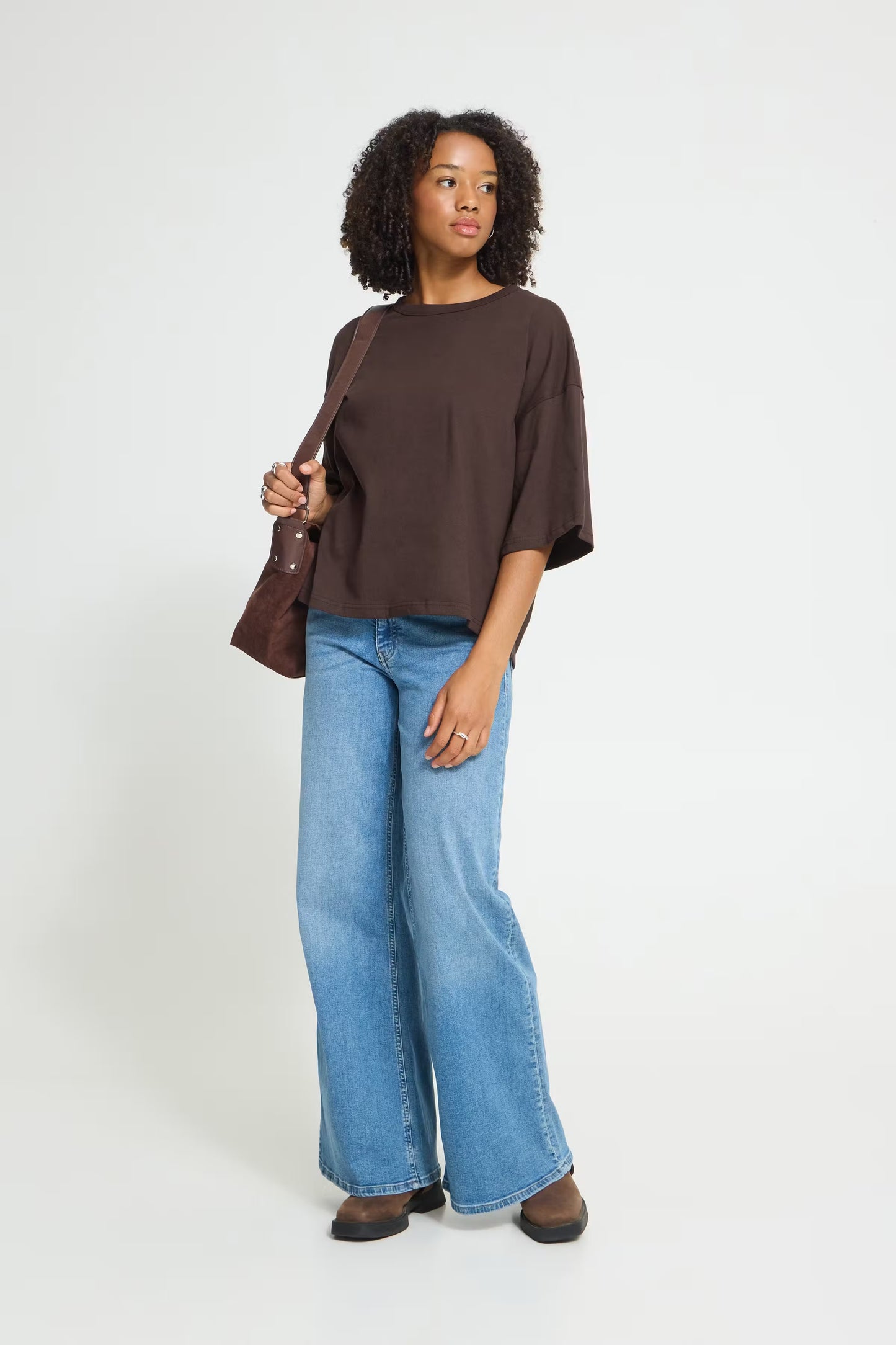 PALMER EX LOOSE SS T.SHIRT - coffee bean