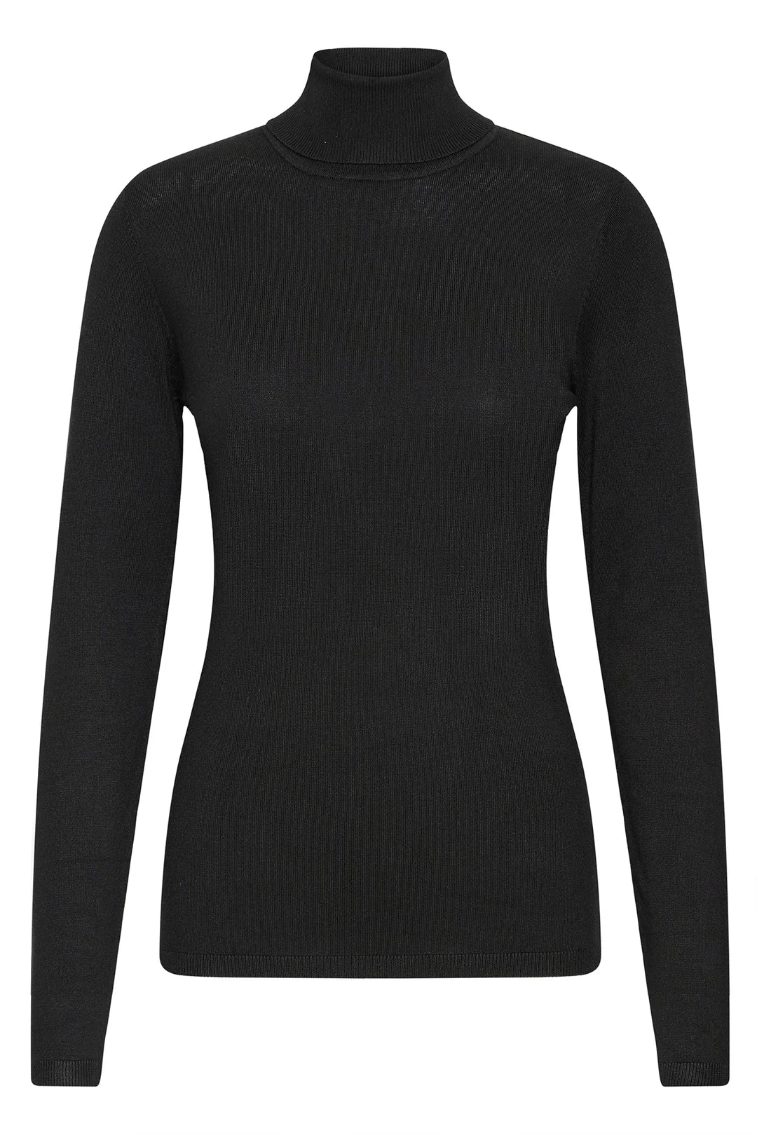 MAFA ROLLNECK KNIT TOP - Black