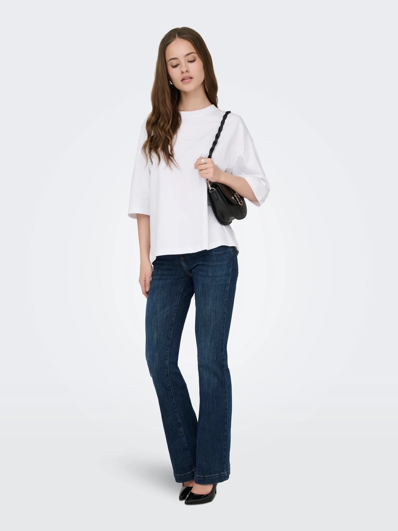 LARA S/S BOXY TEE - White
