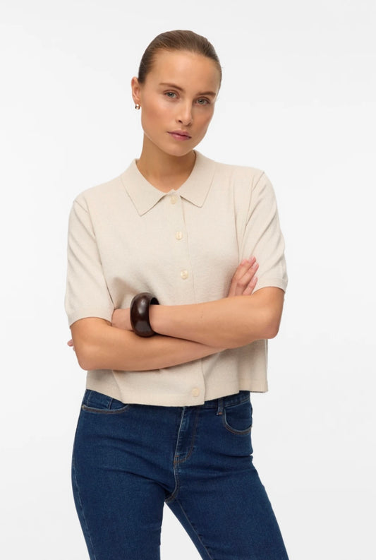 HAPPYSHINE 2/4 POLO PULLOVER - Birch w/Silver Lur