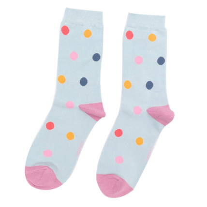 Bamboo Socks - Blue Polka Dot