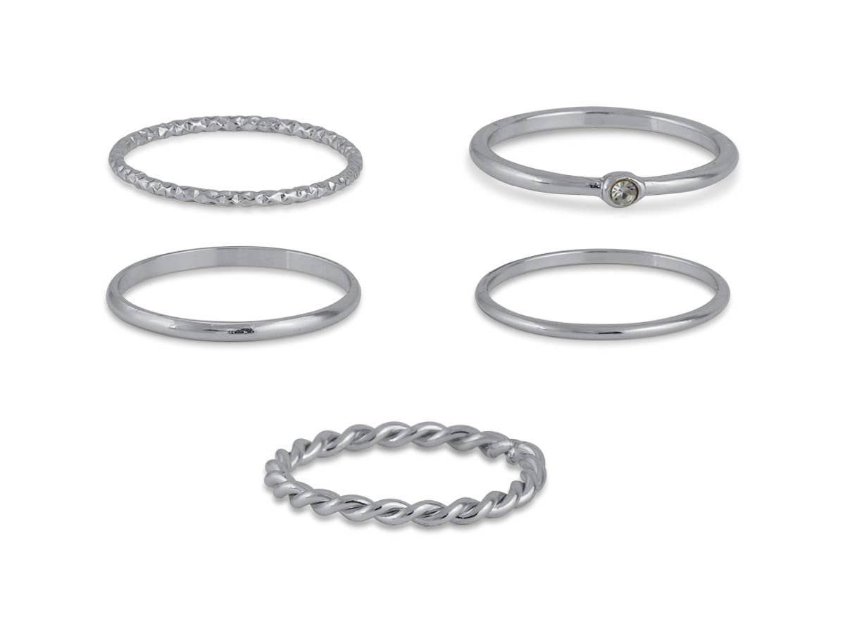 Athena Set of Delicate Rings: SILVER