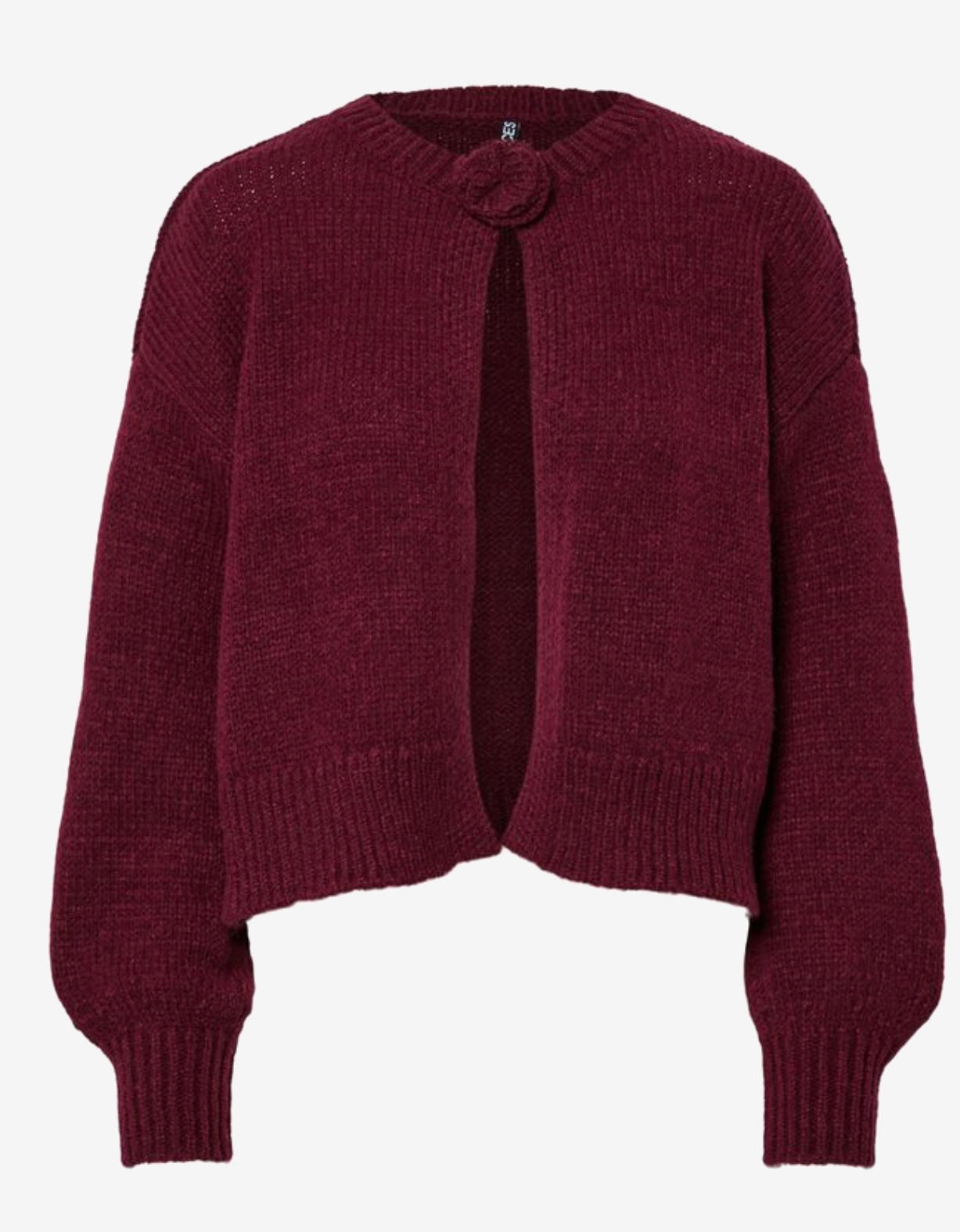 JELENA LS O-NECK KNIT CARDIGAN - Tawny Port