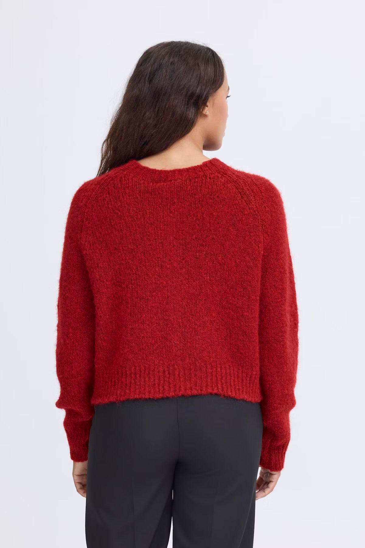 BELABLUE CARDIGAN - Red Dahlia
