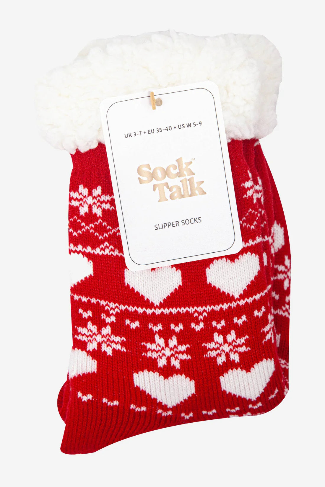 Slipper Socks - Red Christmas