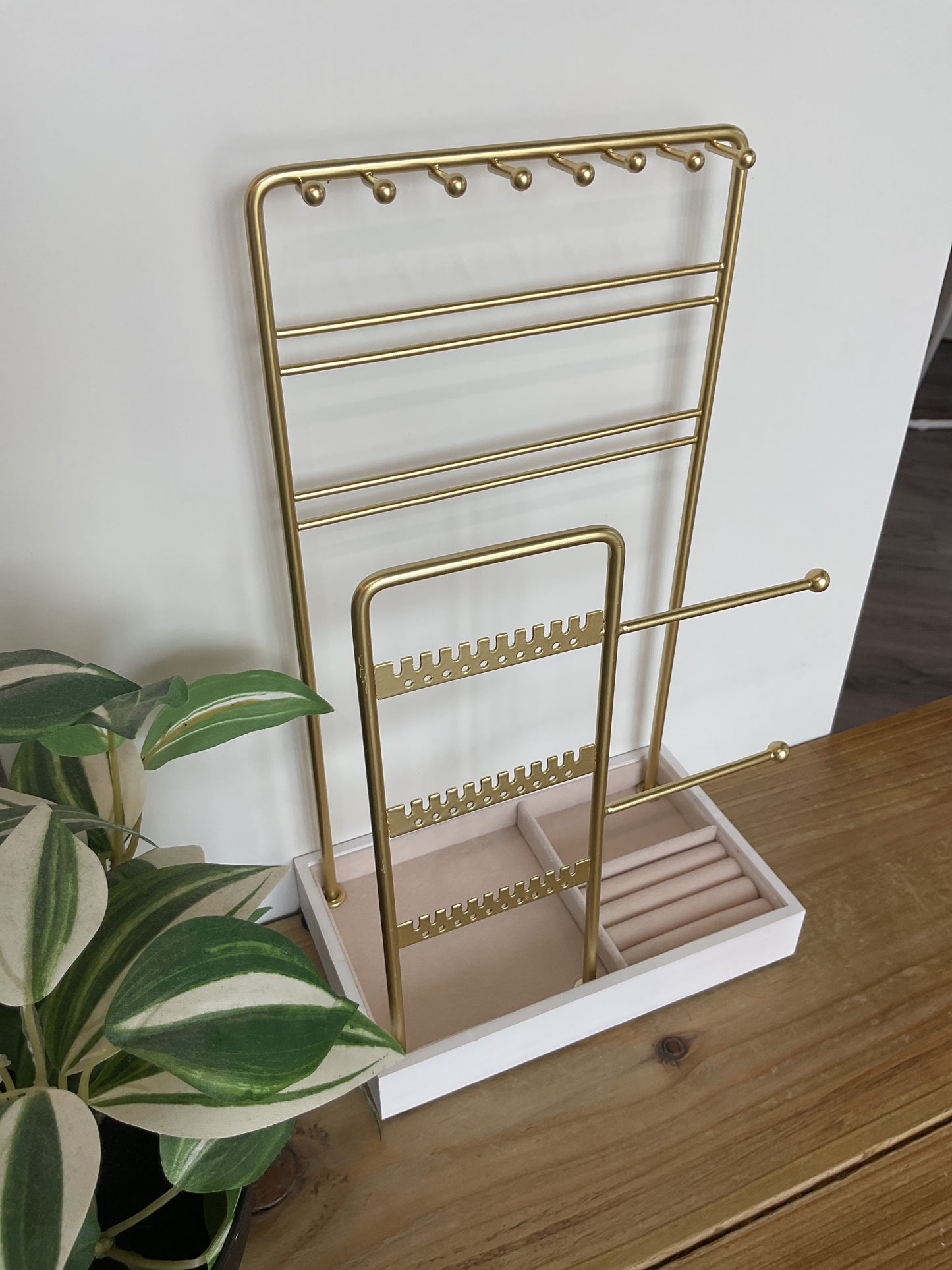 Full Jewellery Stand - White & Gold