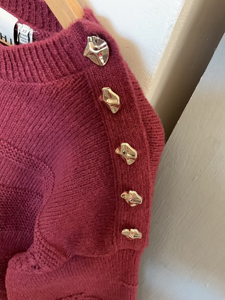 ASTRA DETAIL KNIT - Burgundy