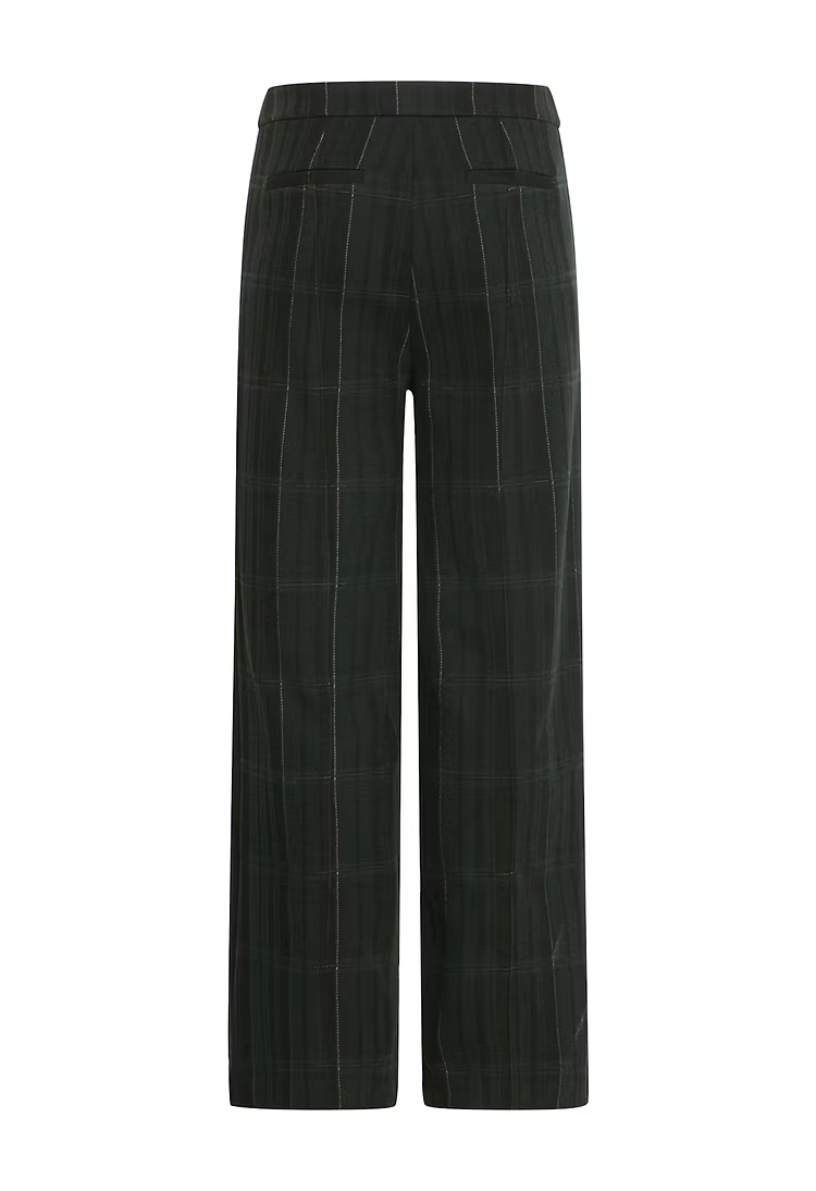 KATE WOOLLEY TROUSERS - Black/Green Check
